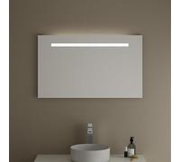 Espejo de baño Burgbad, modelo Eqio, con iluminación LED, acabado cromado y dimensiones de 100 x 60 cm