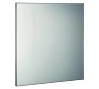 Espejo de baño enmarcado, de 70 cm, color plateado, con kit de montaje incluido