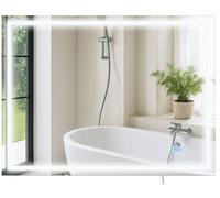 Espejo de baño jaffrey vidrio vidrio transparente 3.5x80x60 cm