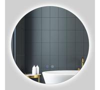 Espejo de baño Kulaté con iluminación LED, brillo ajustable y tratamiento antiniebla