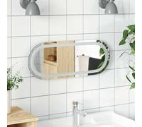 Espejo de baño LED 50x20 cm Oval con Iluminación y USB | IP65 impermeable, interfaz USB, DC 5 V, ganchos para instalación, diseño ovalado