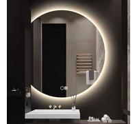 Espejo de baño LED antivaho, 3 temperaturas de color de 50 a 100 cm, HD, a prueba de exposiciones, versátil, para colgar en baños modernos y decoración del hogar