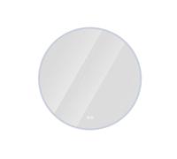 Espejo de baño led redondo 80cm - antivaho, regulable 3 tonos, montado en pared - plateado