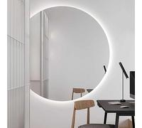Espejo de baño LED regulable de 100 cm, control táctil, antivaho, retroiluminado, espejo de tocador para maquillaje, diseño elegante, perfecto para baños modernos.