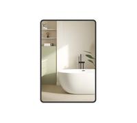 Espejo de baño rectangular con marco resistente