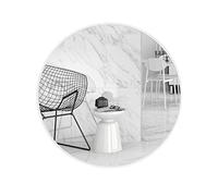Espejo de baño redondo de metal con estante - Decoración de pared Slish disponible en 30/40/50/60/70 cm - Ideal para baños modernos y hogar Det