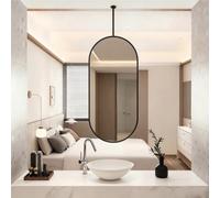 Espejo de cristal simple decorativo barra colgar el techo, baño flotante