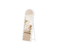 Espejo de cuerpo entero ondulado con soporte y marco MDF para dormitorio