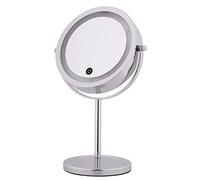 Espejo de escritorio LED Zdong, giratorio y regulable, de metal ligero, recargable por USB, doble tamaño.