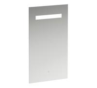 Espejo de Leelo con iluminación LED horizontal integrada, marco de aluminio, 450 mm, versión con 1 interruptor de sensor táctil, H4476129501441