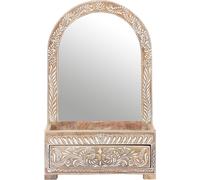 Espejo de maquillaje estilo bohemio, espejo de entrada de madera, modelo Akhila