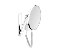 Espejo de maquillaje KEUCO iLook_move, iluminado, redondo, cromado, con cable en espiral e interruptor de cable, 17612019001