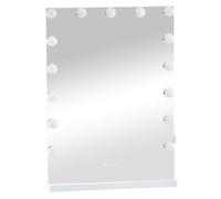 CLP Espejo de Maquillaje Murrieta | Espejo cosmético con Puerto USB | Iluminación LED Regulable | Espejo Hollywood con 3 Modos, Color:Blanco