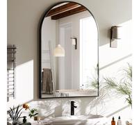 Espejo de pared con forma de arco, espejo de baño con marco de aleación de aluminio, espejo con forma de arco para baño, dormitorio, recibidor y sala de estar