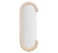Espejo De Pared De Terciopelo Beige Cm 60x7x160