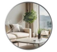 Espejo de pared elsie metal plateado ø 45 cm