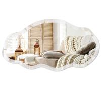 Espejo de pared moderno con un marco decorativo – 90x45 cm – Espejo asimétrico de diseño libre – Decoración de espejo original para salón, recibidor y dormitorio – Abstracto de mármol