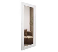 Espejo de pared STYLER JYVASKYLA, 56x148 cm, blanco, rectangular, con marco de MDF, diseño moderno, ideal para pasillos o dormitorios, espejo de cuerpo entero, decorativo y grande