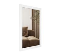 Espejo de pared STYLER, modelo LAHTI, 47x72 cm, rectangular, con marco de MDF con apariencia de madera de roble, diseño moderno, ideal para pasillos, dormitorios o baños. Espejo de pared decorativo