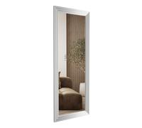 Espejo de pared STYLER, modelo WAVE, 50x142 cm, blanco, rectangular, con marco de MDF. Ideal para pasillos, dormitorios, baños, con un diseño moderno tipo loft, decorativo