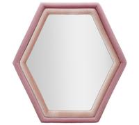 ESPEJO DE PARED TONY TERCIOPELO ROSA/MIX