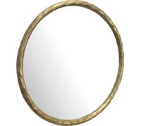 Espejo de pared WOHNLING, 60 cm, diseño metálico, espejo de pared dorado, decorativo, redondo, con marco, grande, ideal para pasillos, espejos de vestíbulo, modernos