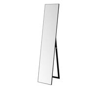 Espejo de pie de cuerpo entero con marco de madera negro de 151x31 cm