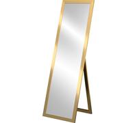 Espejo de pie STYLER, 46x146 cm, color dorado brillante, rectangular, marco de MDF. Espejo de cuerpo entero, para colocar en el suelo. Ideal para pasillos o dormitorios, diseño moderno y decorativo