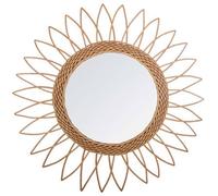 Espejo de ratán de Sol con diseño Afilado por la Parte Exterior Ø50cm