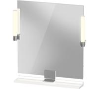 Espejo Duravit Sivida, cromo, 650x36x650mm, luz superior, interruptor sensor, conexión a red, SV7421010220000, Color: Blanco brillo intenso