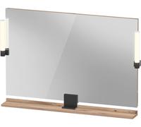 Espejo Duravit Sivida, negro diamante mate, 1050x36x650mm, luz superior, interruptor sensor, conexión a la red, SV74230BD550000, Color: Roble jaspeado