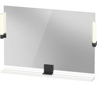 Espejo Duravit Sivida, negro diamante mate, 1050x36x650mm, luz superior, interruptor sensor, conexión a la red, SV74230BD220000, Color: Blanco brillo intenso