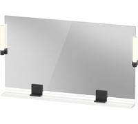 Espejo Duravit Sivida, negro diamante mate, 1250x36x650mm, luz superior, interruptor sensor, conexión a la red, SV74240BD220000, Color: Blanco brillo intenso