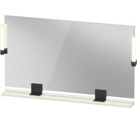 Espejo Duravit Sivida, negro diamante mate, 1250x36x650mm, luz superior, interruptor sensor, conexión a la red, SV74240BDHH0000, Color: Verde pálido mate