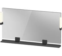 Espejo Duravit Sivida, negro diamante mate, 1330x36x650mm, luz superior, interruptor sensor, conexión a la red, SV74250BD490000, Color: Grafito mate