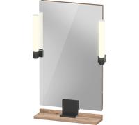 Espejo Duravit Sivida, negro diamante mate, 450x36x650mm, luz superior, interruptor sensor, conexión a la red, SV74200BD550000, Color: Roble jaspeado