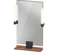 Espejo Duravit Sivida, negro diamante mate, 450x36x650mm, luz superior, interruptor sensor, conexión a la red, SV74200BD790000, Color: Nogal mate