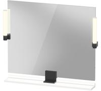 Espejo Duravit Sivida, negro diamante mate, 850x36x650mm, luz superior, interruptor sensor, conexión a la red, SV74220BD180000, Color: Blanco Mate