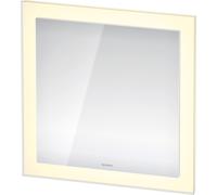 Espejo Duravit White Tulip App con iluminación LED, con calefacción de espejo, 750x750x50mm, aluminio blanco mate, WT7061000000000