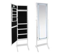 Atmosphera - Espejo joyero alto de cristal LED blanco 47x155 cm