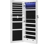 Espejo Joyero de Pared con Iluminación LED y Cerradura