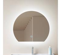Espejo LED Lucande Celestiel, semicircular, CCT, 50 cm