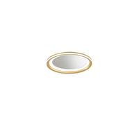 Espejo LED Mirò Ø40 cm 38W Oro Cepillado - Lámpara de techo y aplique - Luz cálida 3000K - Diseño moderno para baño, dormitorio y entrada - Perenz