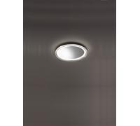 Espejo LED Mirò, diámetro 40 cm, 38W, gris titanio, 3000K. Se puede montar en el techo o en la pared