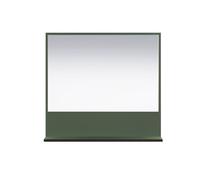 trendteam smart living - PureBliss - Espejo de Pared - Verde - (Ancho x Alto x Profundidad) 80 x 74 x 14 cm - Espejo de baño con Estante de 80 cm