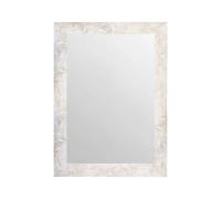 Espejo pared rectangular marco efecto piedra beige moderno salón recibidor dormitorio - Marcodecor