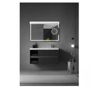 Espejo Rectangular con Luz Frontal Triled y Doble Sensor, Acabado Color Cromo de LedImex - 100 x 80 cm