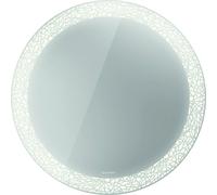 Espejo redondo Duravit Happy D.2 Plus con iluminación, versión con sensor, 700x700x47mm, blanco mate, HP7480G00000000, Versión: Decoración del campo luminoso: orgánico