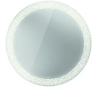 Espejo redondo Duravit Happy D.2 Plus con iluminación, versión con sensor, con calefacción de espejo, 900x900x47mm, blanco mate, HP7481S00000100, Versión: Decoración del campo luminoso: radial