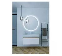 Espejo Redondo Totalmente Iluminado con Luz Fría y Acabado Arenado Bélgica de LedImex - 60 cm de diámetro
